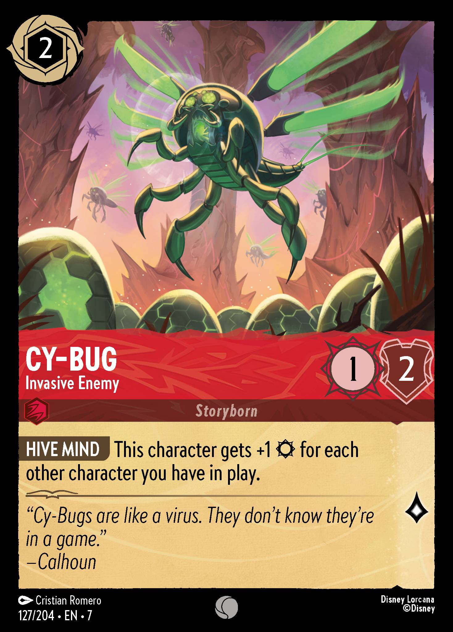 Cy-Bug - Invasive Enemy - Common Normal Disney Lorcana card from Archazia's Island