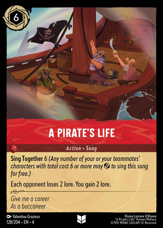 A Pirate's Life - Uncommon Normal Disney Lorcana card from Ursula's Return