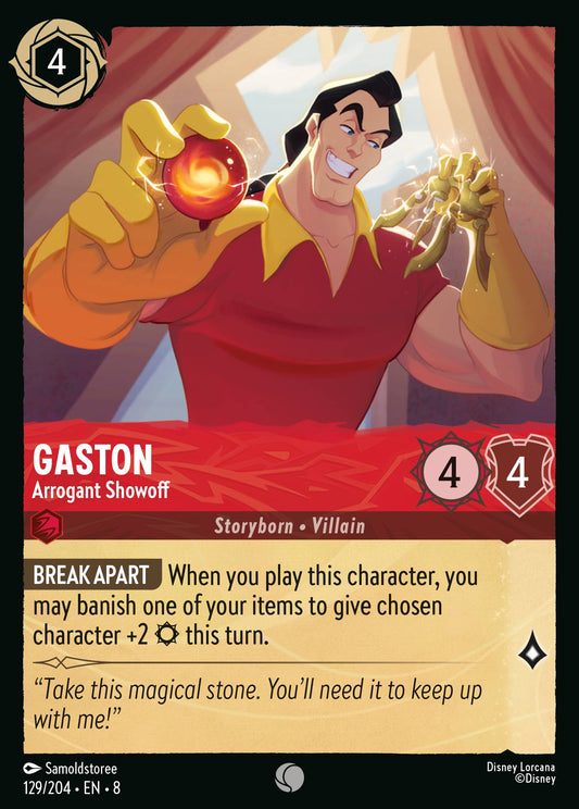 Gaston - Arrogant Showoff - Common Normal Disney Lorcana card from The Reign of Jafar