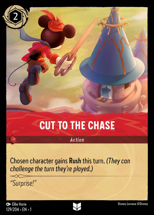 Cut to the Chase - Uncommon Normal Disney Lorcana card from The First Chapter