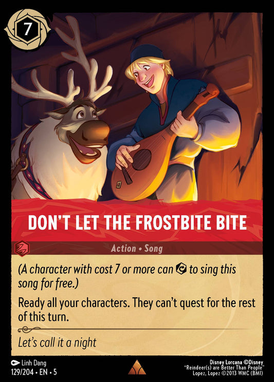 Don't Let the Frostbite Bite - Rare Normal Disney Lorcana card from Shimmering Skies