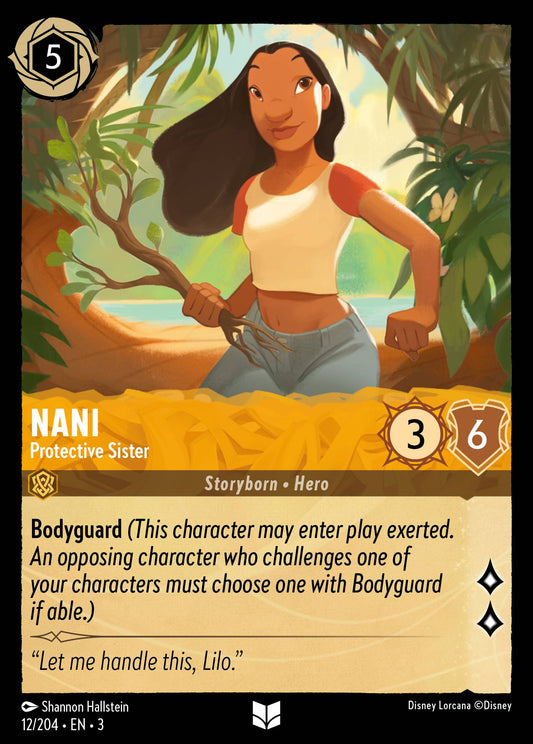 Nani - Protective Sister - Uncommon Normal Disney Lorcana card from Into the Inklands