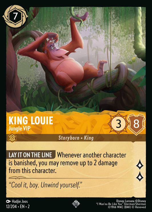 King Louie - Jungle VIP - Super Rare Normal Disney Lorcana card from Rise of the Floodborn