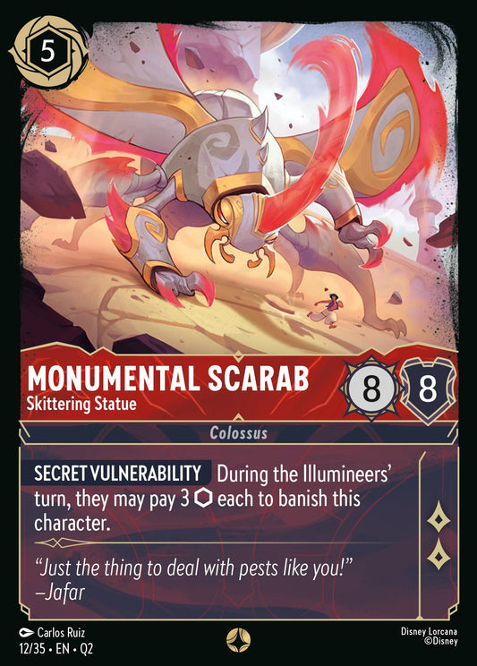 Monumental Scarab - Skittering Statue - Special Normal Disney Lorcana card from Unknown Set