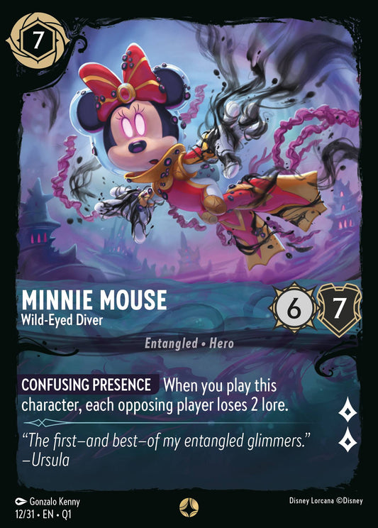 Minnie Mouse - Wild-Eyed Diver - Special Normal Disney Lorcana card from Unknown Set