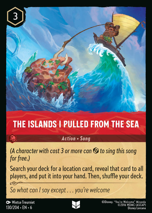 The Islands I Pulled From The Sea - Uncommon Normal Disney Lorcana card from Azurite Sea