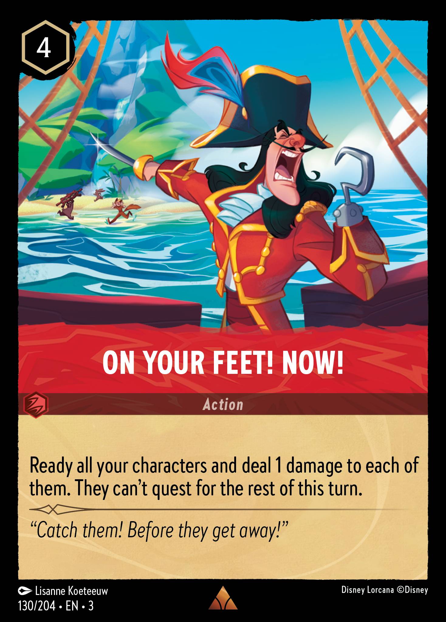 On Your Feet! Now! - Rare Normal Disney Lorcana card from Into the Inklands