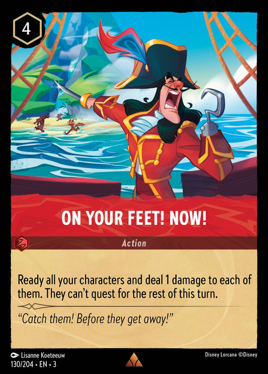 On Your Feet! Now! - Rare Normal Disney Lorcana card from Into the Inklands