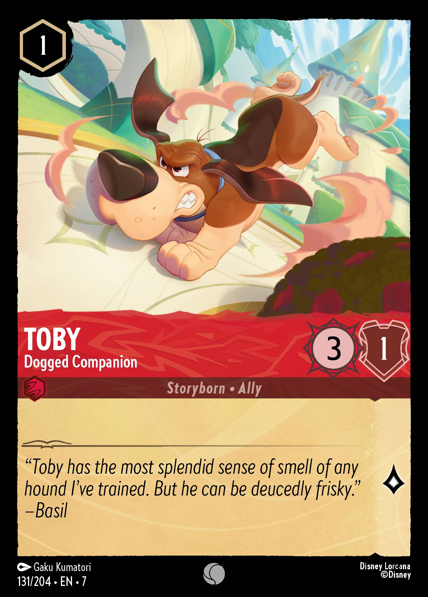 Toby - Dogged Companion - Common Normal Disney Lorcana card from Archazia's Island