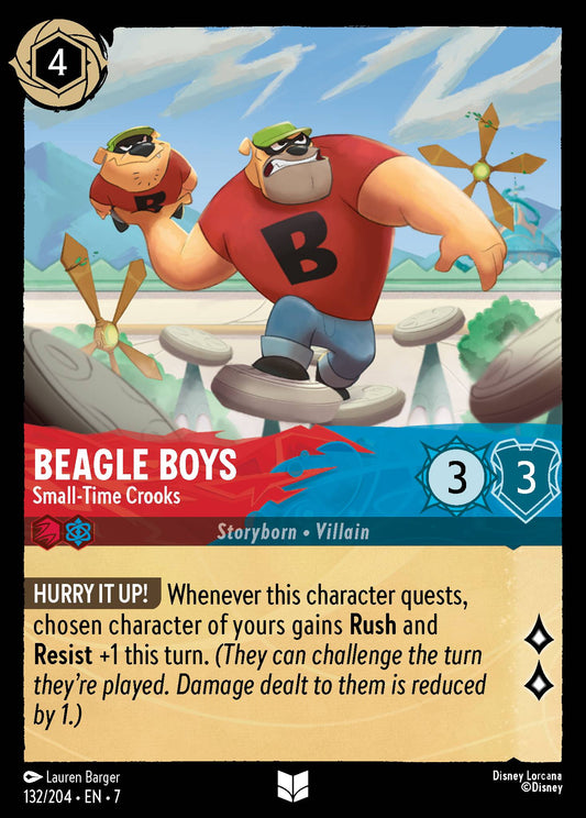 Beagle Boys - Small-Time Crooks - Uncommon Normal Disney Lorcana card from Archazia's Island