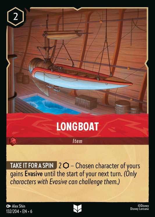 Longboat - Uncommon Normal Disney Lorcana card from Azurite Sea