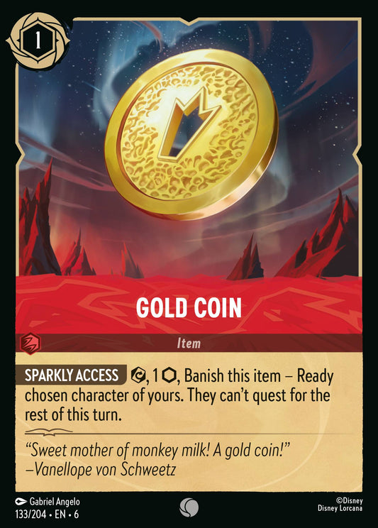 Gold Coin - Common Normal Disney Lorcana card from Azurite Sea
