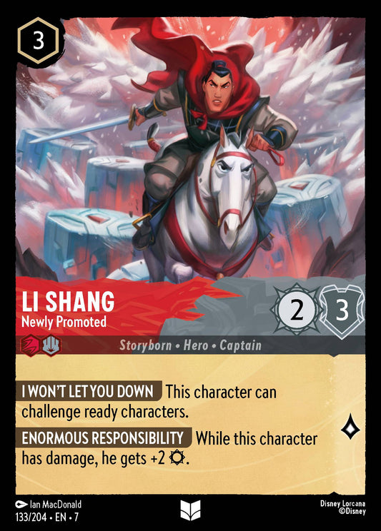 Li Shang - Newly Promoted - Uncommon Normal Disney Lorcana card from Archazia's Island