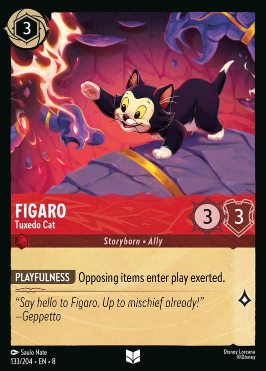 Figaro - Tuxedo Cat - Uncommon Normal Disney Lorcana card from The Reign of Jafar
