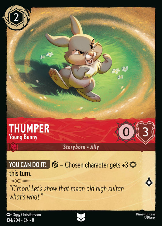 Thumper - Young Bunny - Uncommon Normal Disney Lorcana card from The Reign of Jafar