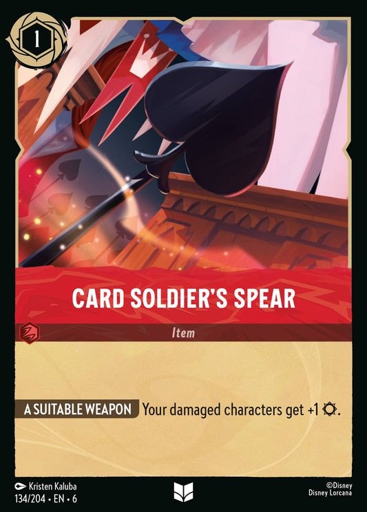 Card Soldier's Spear - Uncommon Normal Disney Lorcana card from Azurite Sea