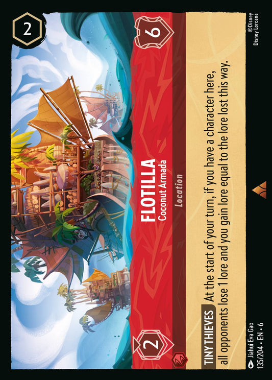 Flotilla - Coconut Armada - Rare Normal Disney Lorcana card from Azurite Sea