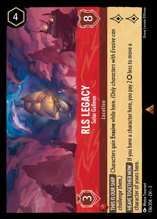 RLS Legacy - Solar Galleon - Rare Normal Disney Lorcana card from Into the Inklands