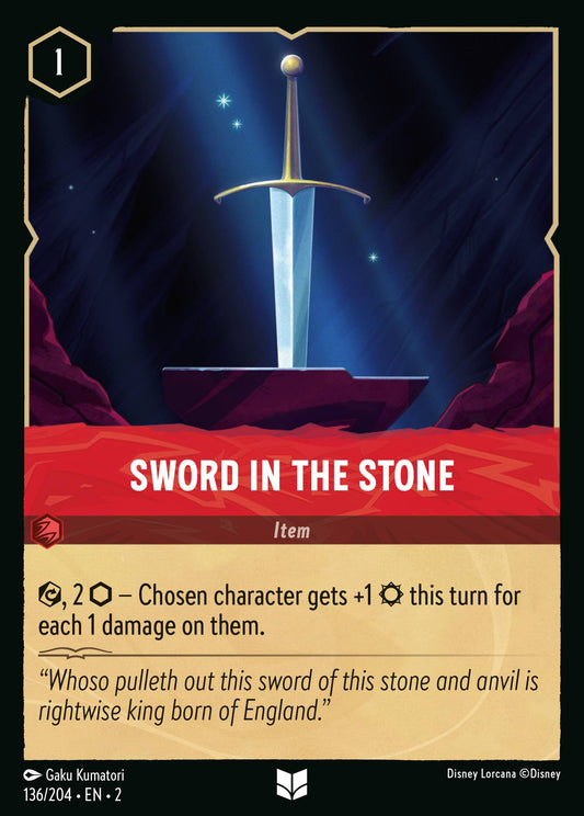 Sword in the Stone - Uncommon Normal Disney Lorcana card from Rise of the Floodborn