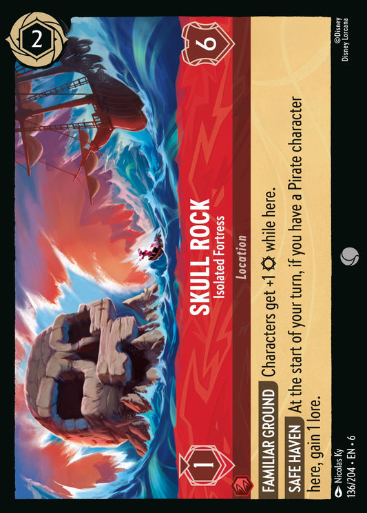 Skull Rock - Isolated Fortress - Common Normal Disney Lorcana card from Azurite Sea