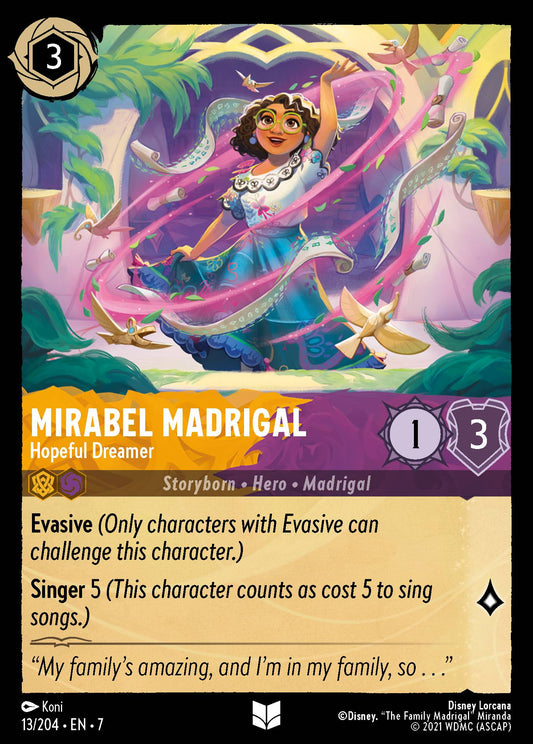 Mirabel Madrigal - Hopeful Dreamer - Uncommon Normal Disney Lorcana card from Archazia's Island