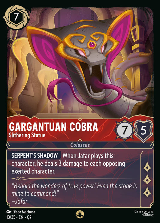 Gargantuan Cobra - Slithering Statue - Special Normal Disney Lorcana card from Unknown Set