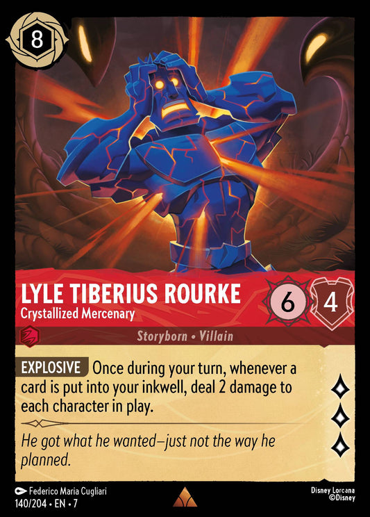 Lyle Tiberius Rourke - Crystallized Mercenary - Rare Normal Disney Lorcana card from Archazia's Island