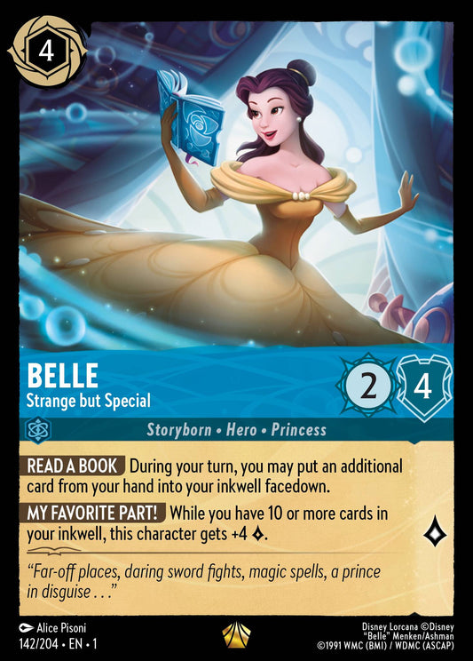 Belle - Strange but Special - Legendary Normal Disney Lorcana card from The First Chapter