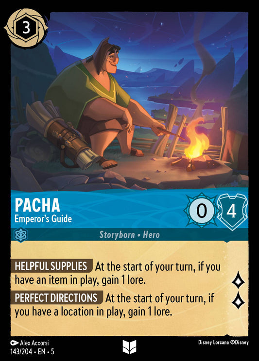 Pacha - Emperor's Guide - Uncommon Normal Disney Lorcana card from Shimmering Skies