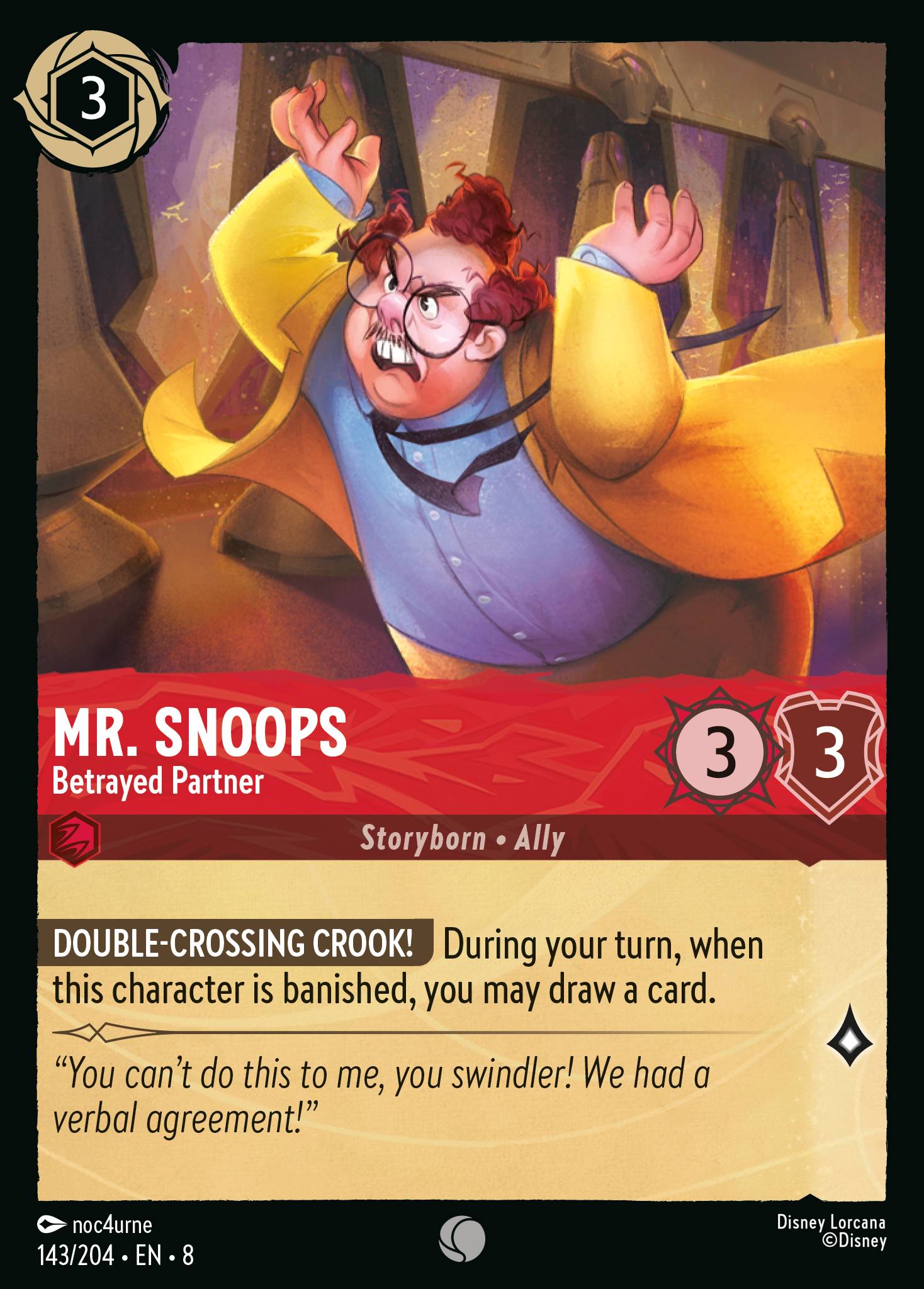 Mr. Snoops - Betrayed Partner - Common Normal Disney Lorcana card from The Reign of Jafar