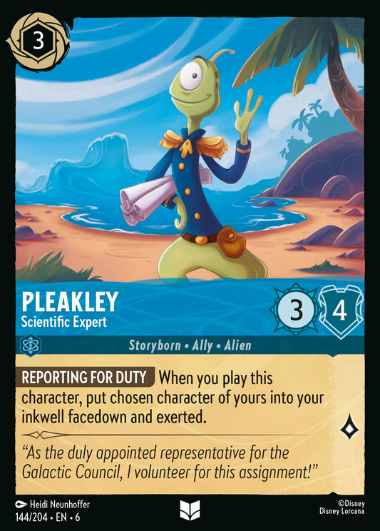 Pleakley - Scientific Expert - Uncommon Normal Disney Lorcana card from Azurite Sea