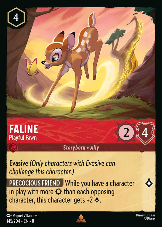 Faline - Playful Fawn - Rare Normal Disney Lorcana card from The Reign of Jafar
