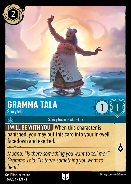 Gramma Tala - Storyteller - Uncommon Normal Disney Lorcana card from The First Chapter
