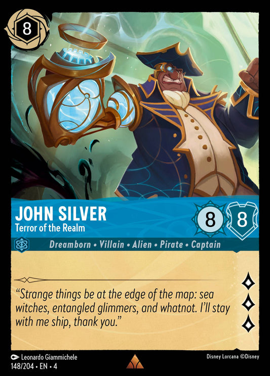 John Silver - Terror of the Realm - Rare Normal Disney Lorcana card from Ursula's Return