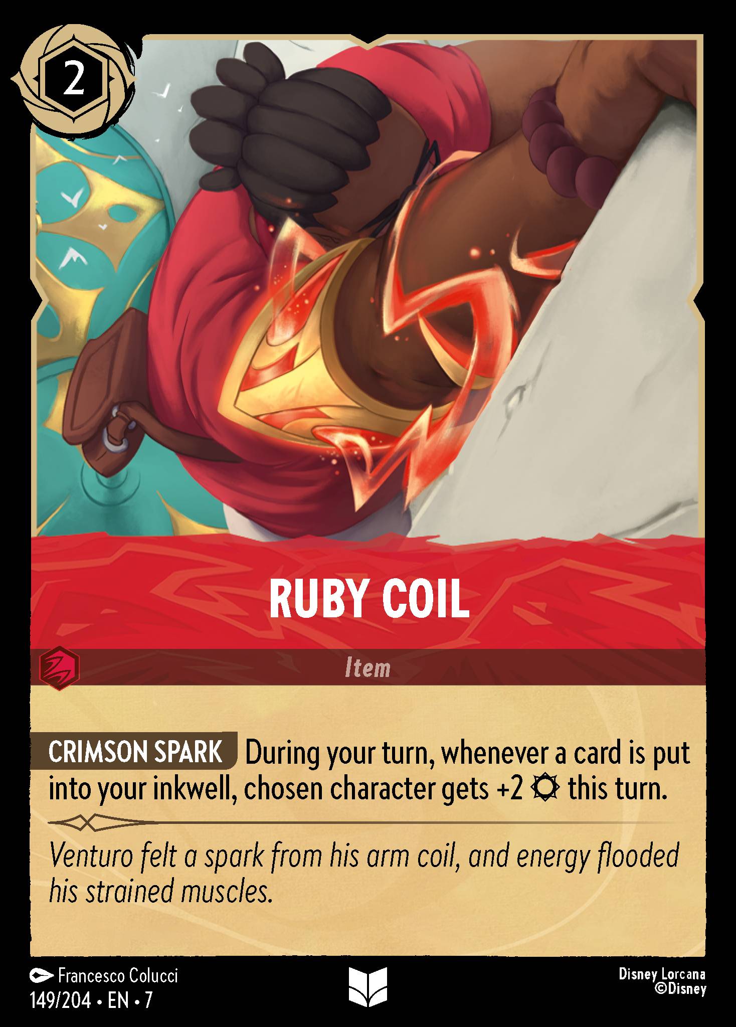 Ruby Coil - Uncommon Normal Disney Lorcana card from Archazia's Island