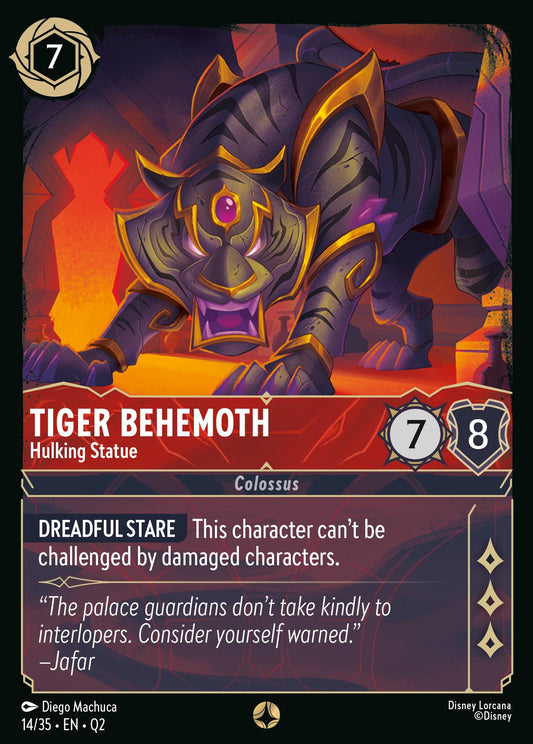 Tiger Behemoth - Hulking Statue - Special Normal Disney Lorcana card from Unknown Set