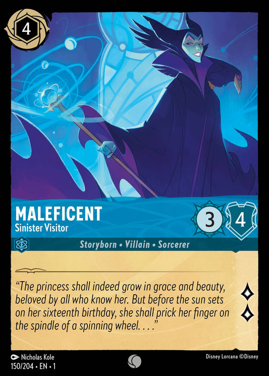 Maleficent - Sinister Visitor - Common Normal Disney Lorcana card from The First Chapter