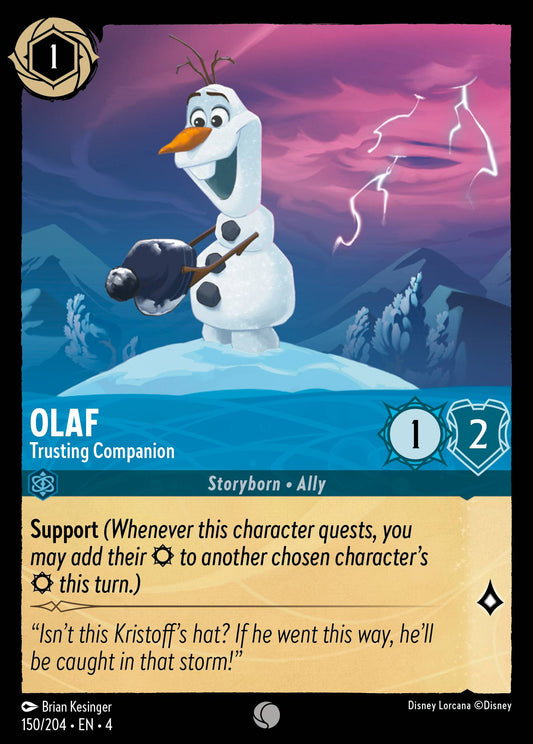 Olaf - Trusting Companion - Common Normal Disney Lorcana card from Ursula's Return