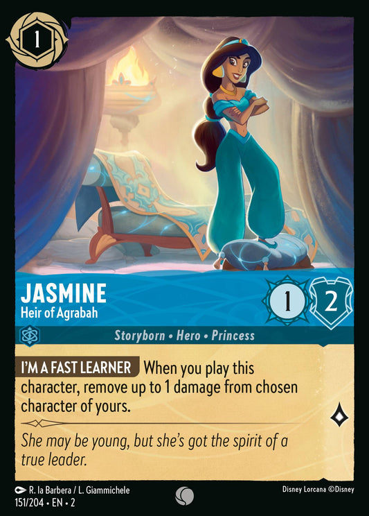 Jasmine - Heir of Agrabah - Common Normal Disney Lorcana card from Rise of the Floodborn