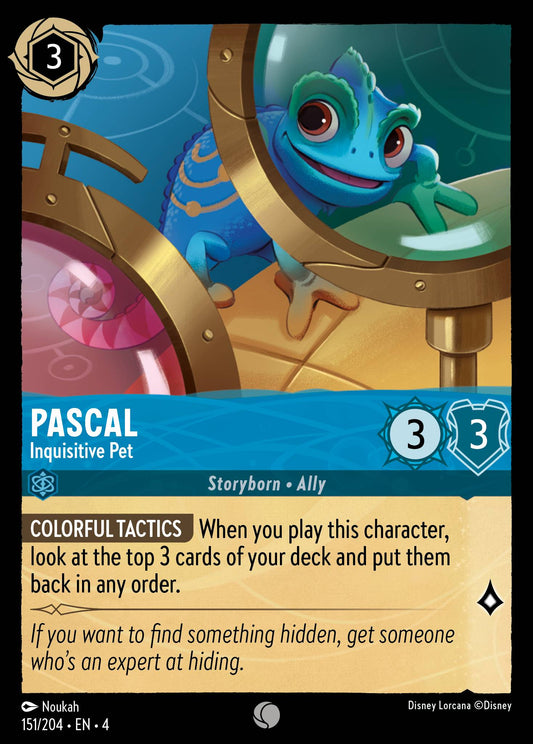 Pascal - Inquisitive Pet - Common Normal Disney Lorcana card from Ursula's Return