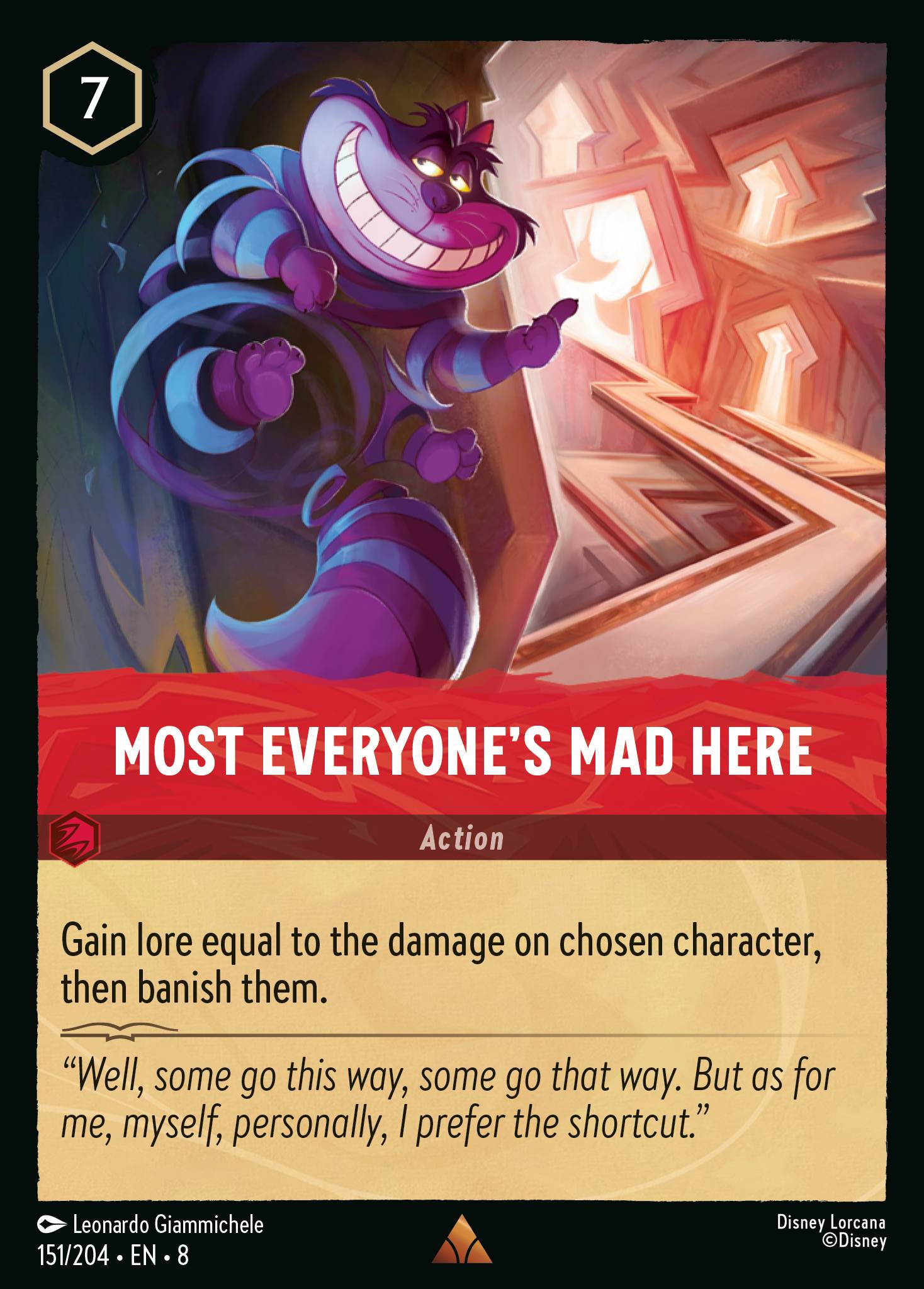 Most Everyone's Mad Here - Rare Normal Disney Lorcana card from The Reign of Jafar
