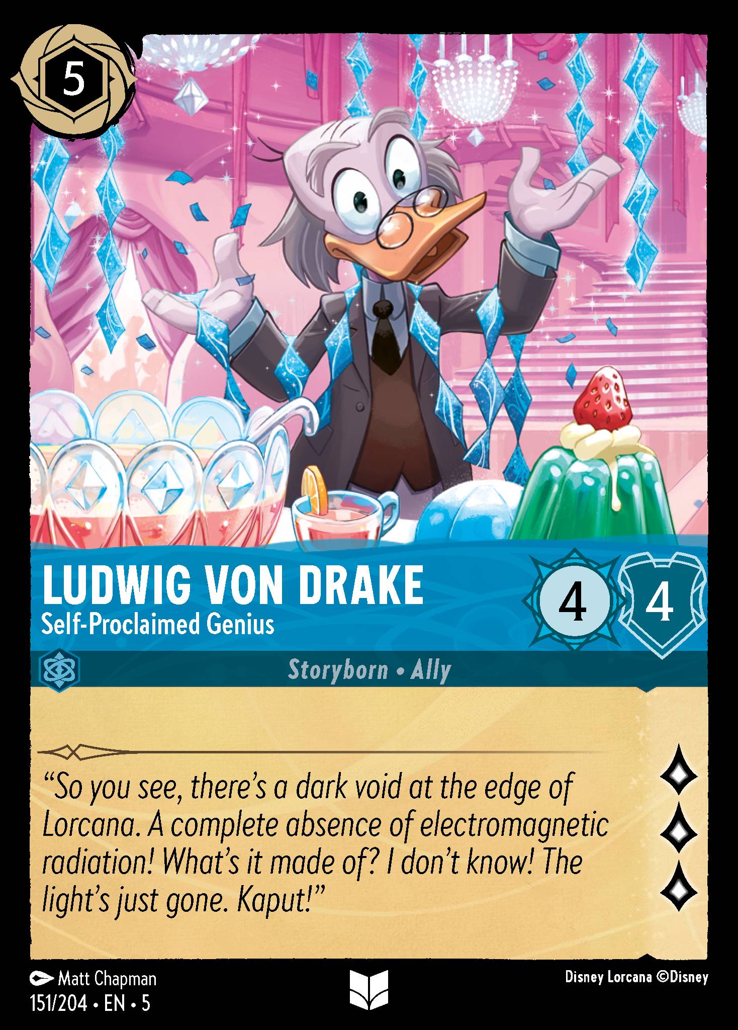 Ludwig Von Drake - Self-Proclaimed Genius - Uncommon Normal Disney Lorcana card from Shimmering Skies