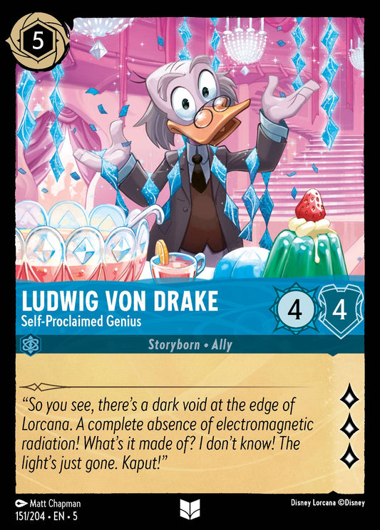 Ludwig Von Drake - Self-Proclaimed Genius - Uncommon Normal Disney Lorcana card from Shimmering Skies