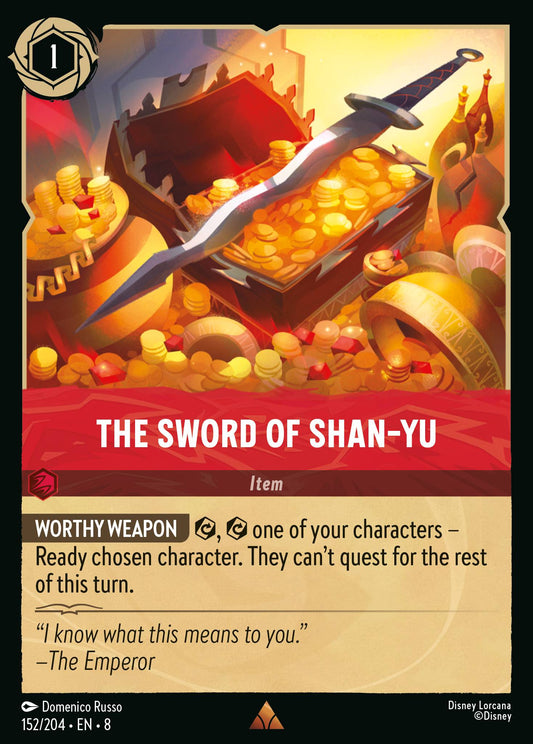 The Sword of Shan Yu - Rare Normal Disney Lorcana card from The Reign of Jafar