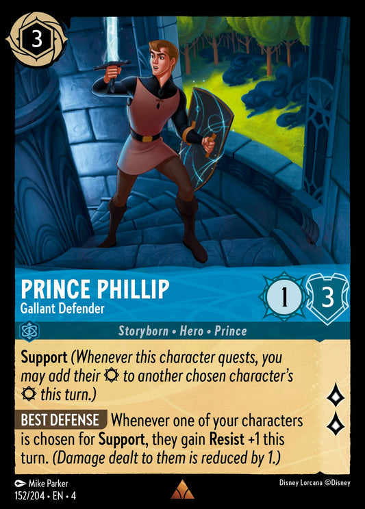 Prince Phillip - Gallant Defender - Rare Normal Disney Lorcana card from Ursula's Return