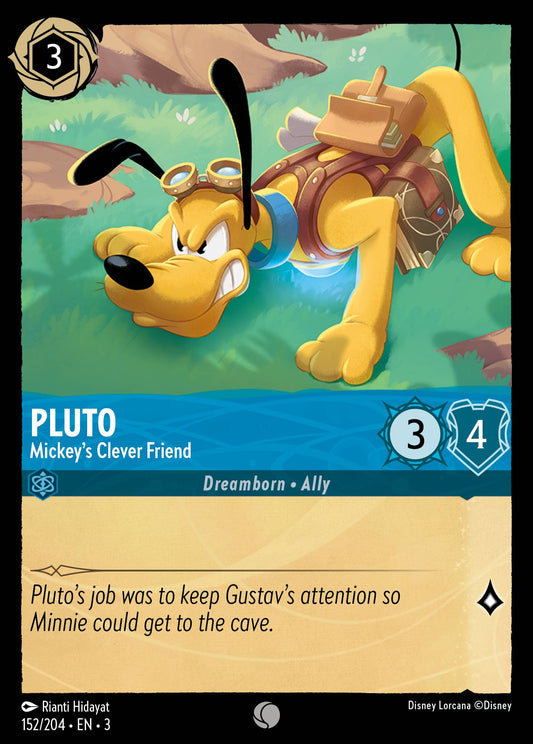 Pluto - Mickey's Clever Friend - Common Normal Disney Lorcana card from Into the Inklands