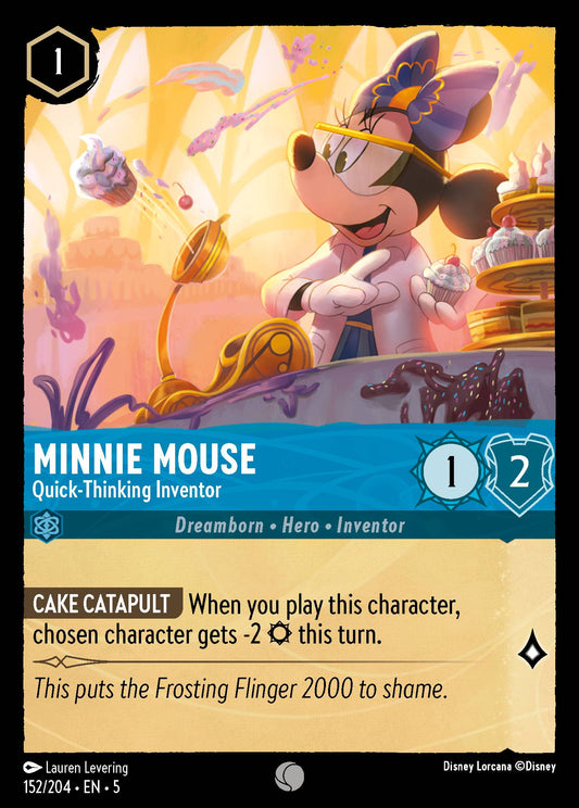 Minnie Mouse - Quick-Thinking Inventor - Common Normal Disney Lorcana card from Shimmering Skies