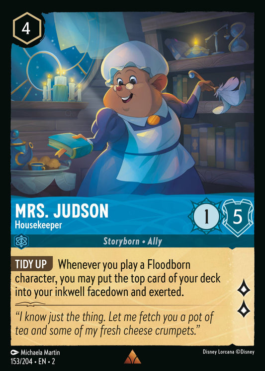 Mrs. Judson - Housekeeper - Rare Normal Disney Lorcana card from Rise of the Floodborn