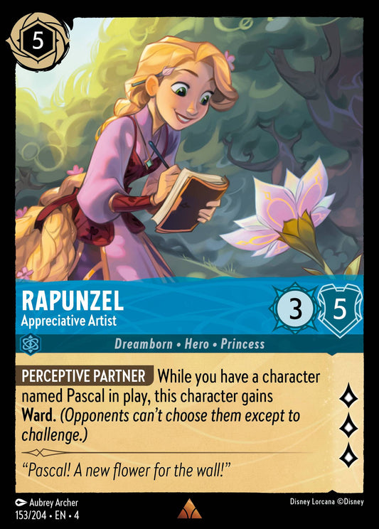 Rapunzel - Appreciative Artist - Rare Normal Disney Lorcana card from Ursula's Return