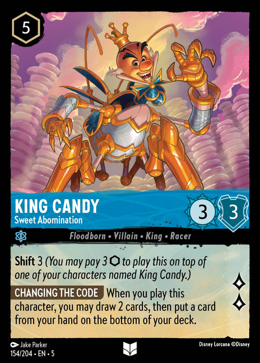 King Candy - Sweet Abomination - Uncommon Normal Disney Lorcana card from Shimmering Skies